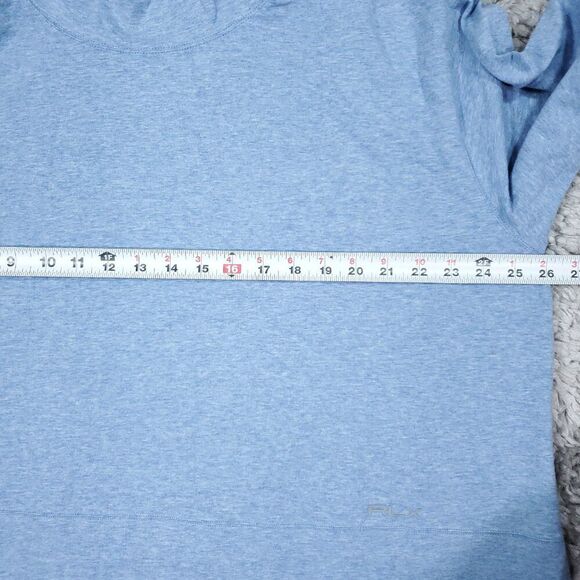 RLX Ralph Lauren Women's Performance Cotton Blend Turtleneck Blue Heather Large - Picture 9 of 10